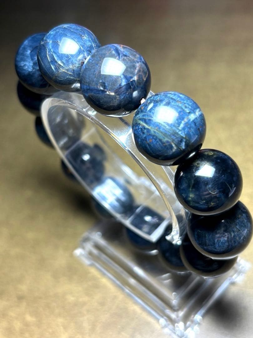 ナミビア産　ブルーピーターサイトブレス約17.6㎜（新品未使用）超大玉　高品質