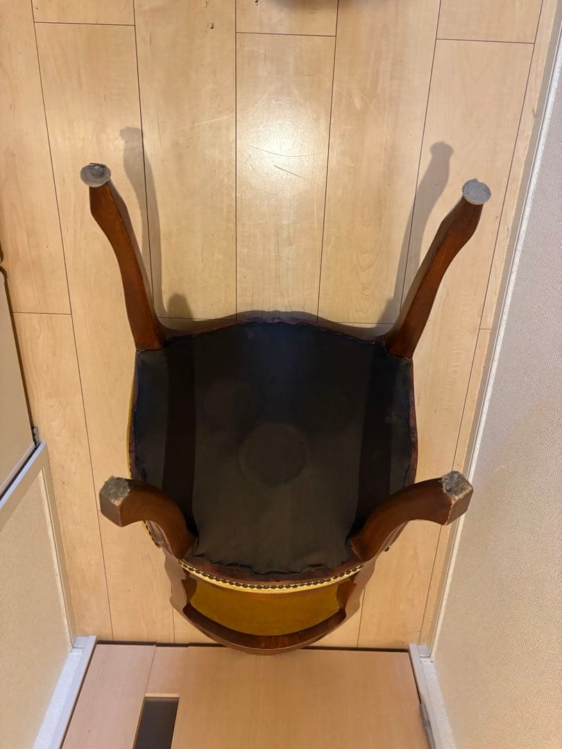 ダイニングチェア アンティーク調　ロココ　ベルベット　猫脚