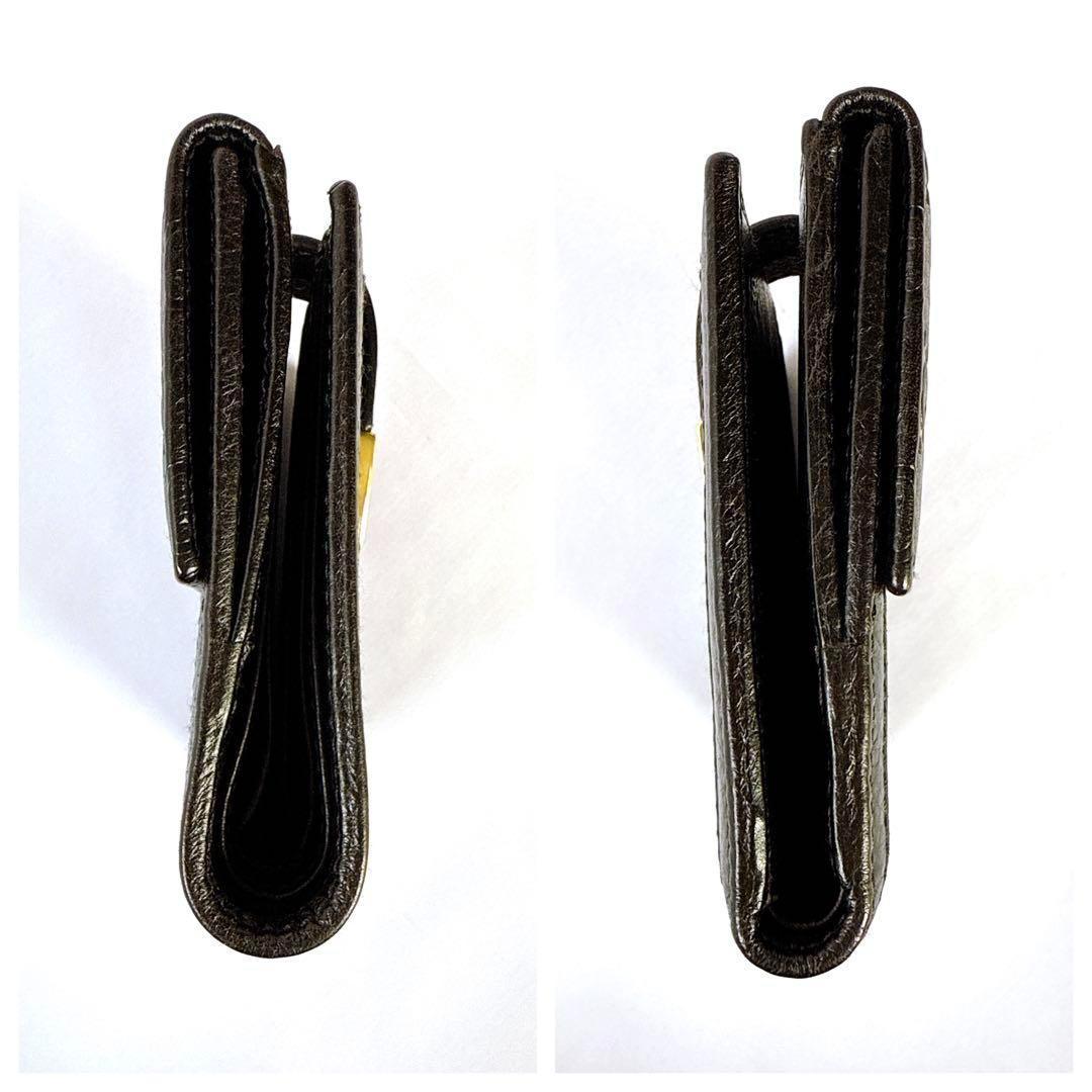 GUCCI グッチ グッチシマ レザー 二つ折り 財布 札入れ 小銭入れ 黒