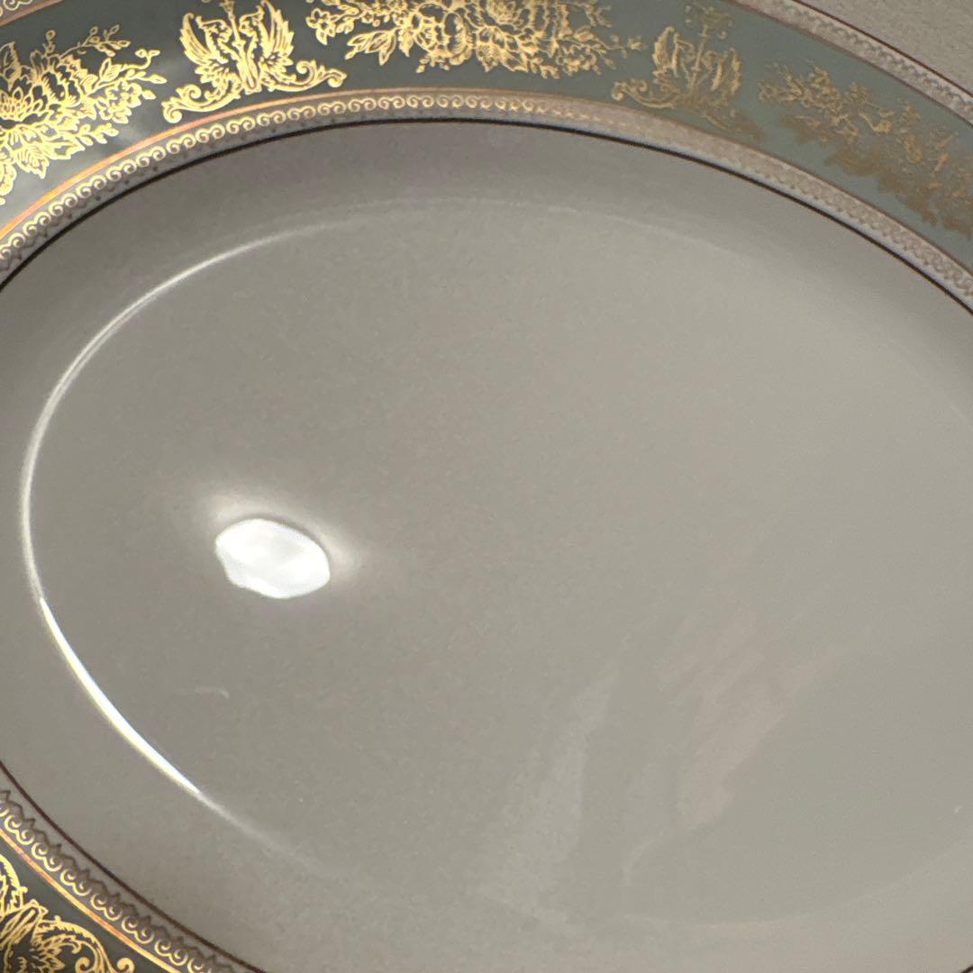 ウェッジウッド　コロンビア　セージグリーン　オーバルプレート　ディナープレート