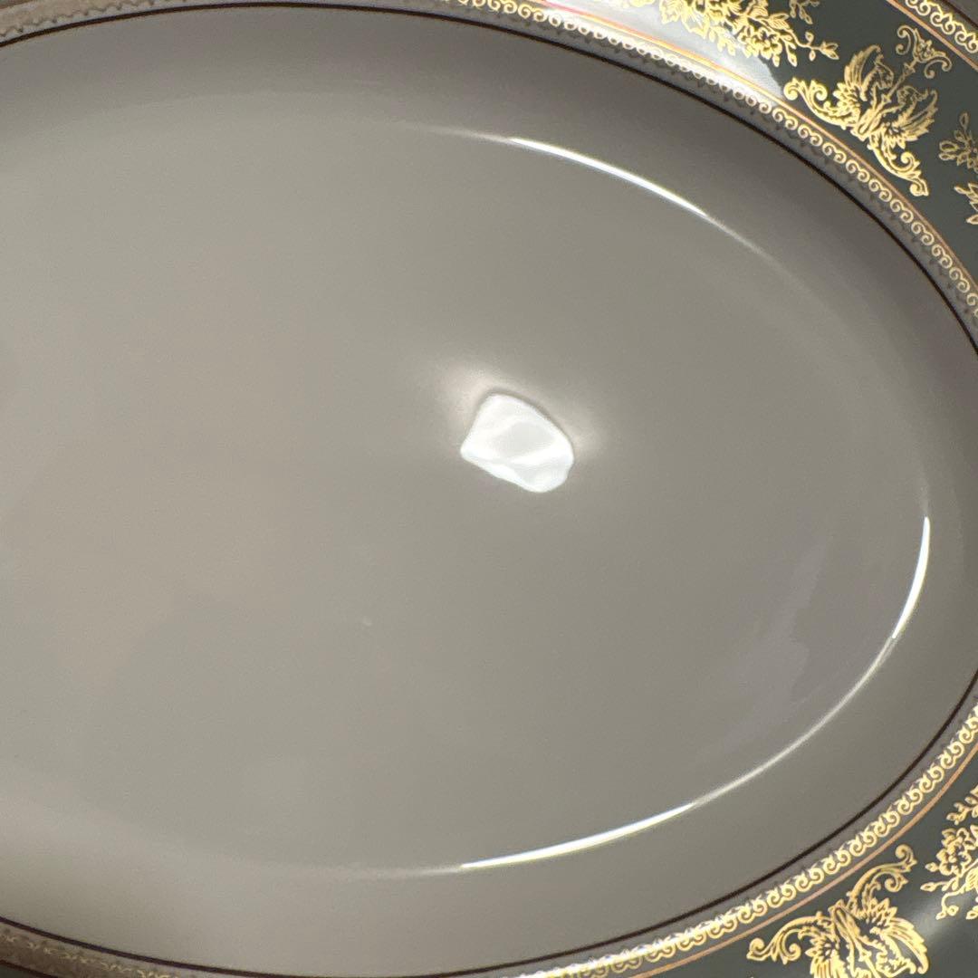 ウェッジウッド　コロンビア　セージグリーン　オーバルプレート　ディナープレート