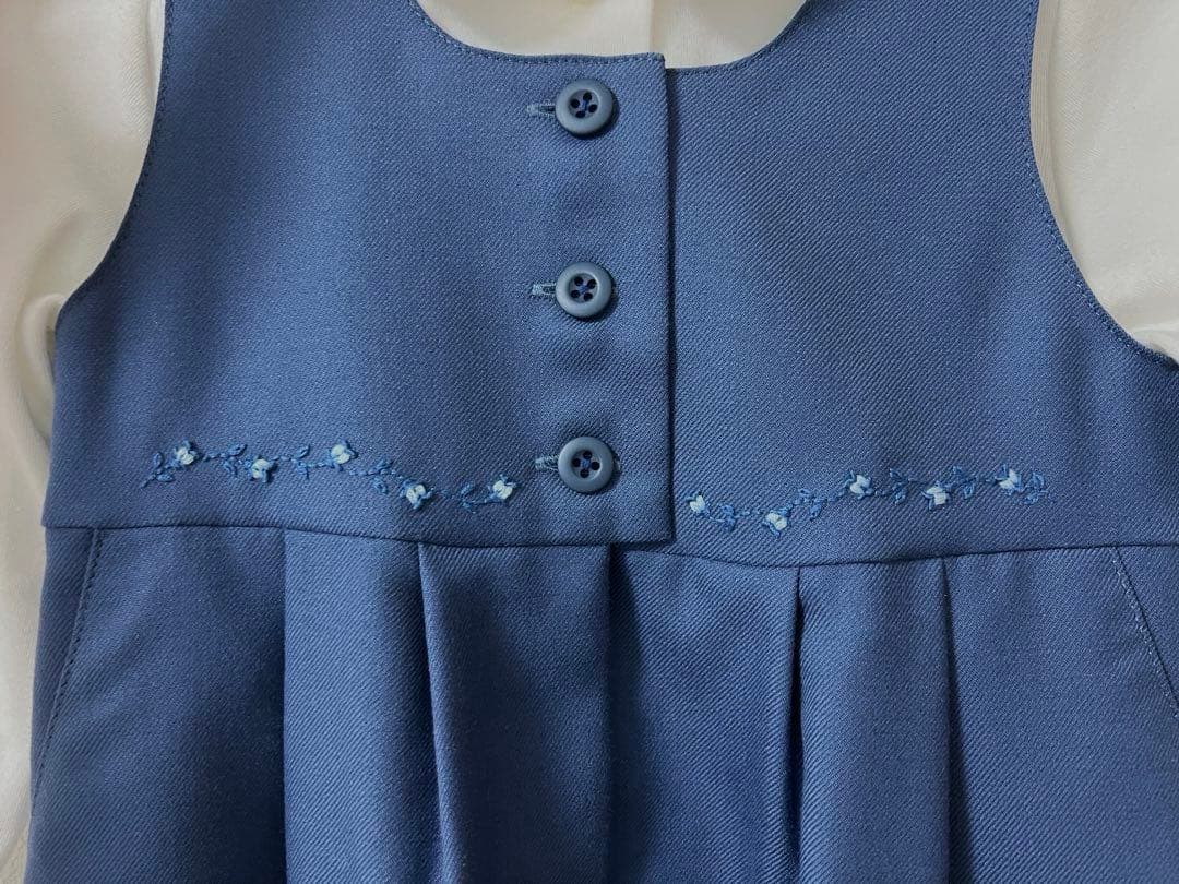 ファミリア　familiar お受験　アンサンブル　ワンピース　ネイビー