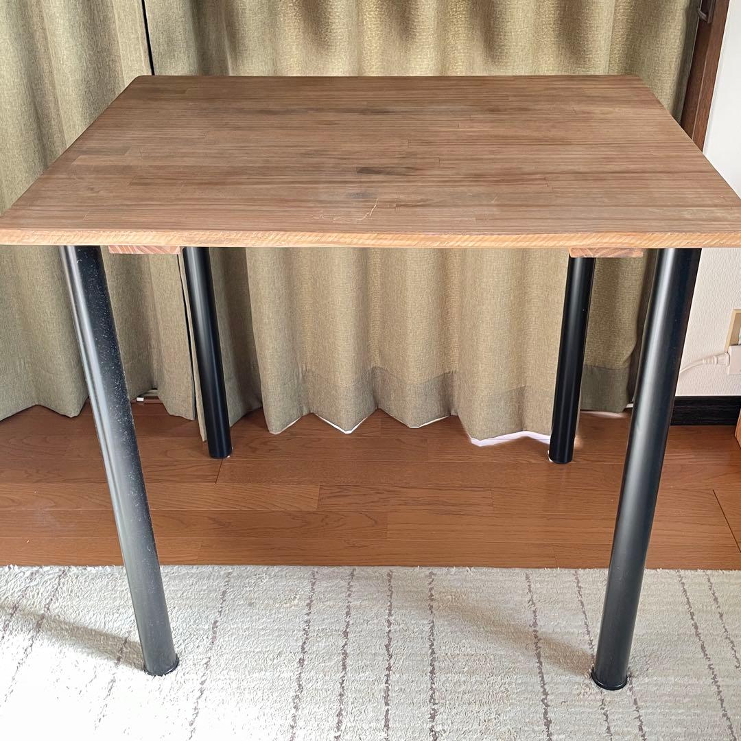 無垢材×スチール脚　パソコンデスク　テーブル　シンプル　木製　オーダー品