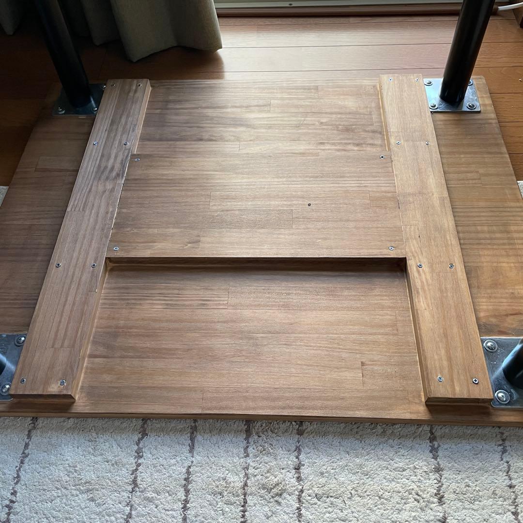 無垢材×スチール脚　パソコンデスク　テーブル　シンプル　木製　オーダー品
