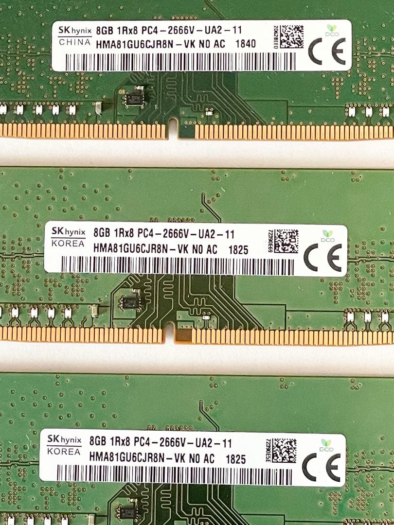 SK Hynix 8GB PC4-2666V メモリ 8×3(24GB)