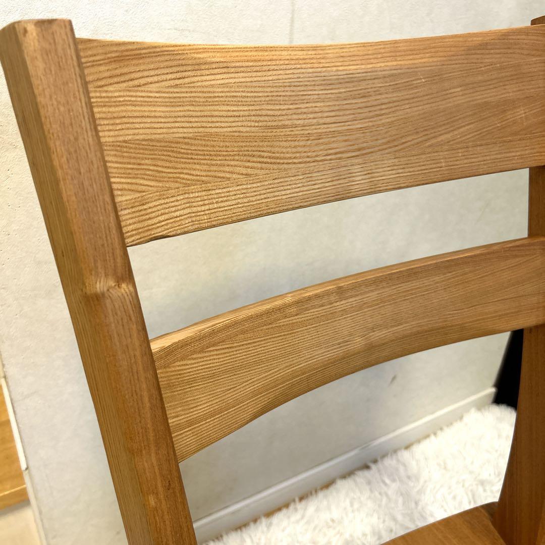 【送料込み】ユートップ タモ天然木 回転式 ダイニングチェア①