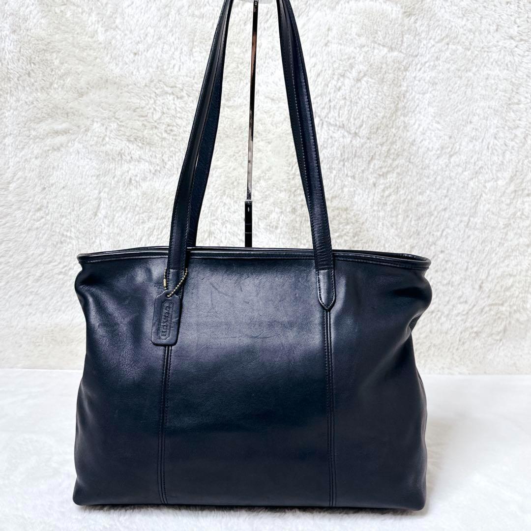 バッグ COACH Old Coach Black 90s Tote Bag rare