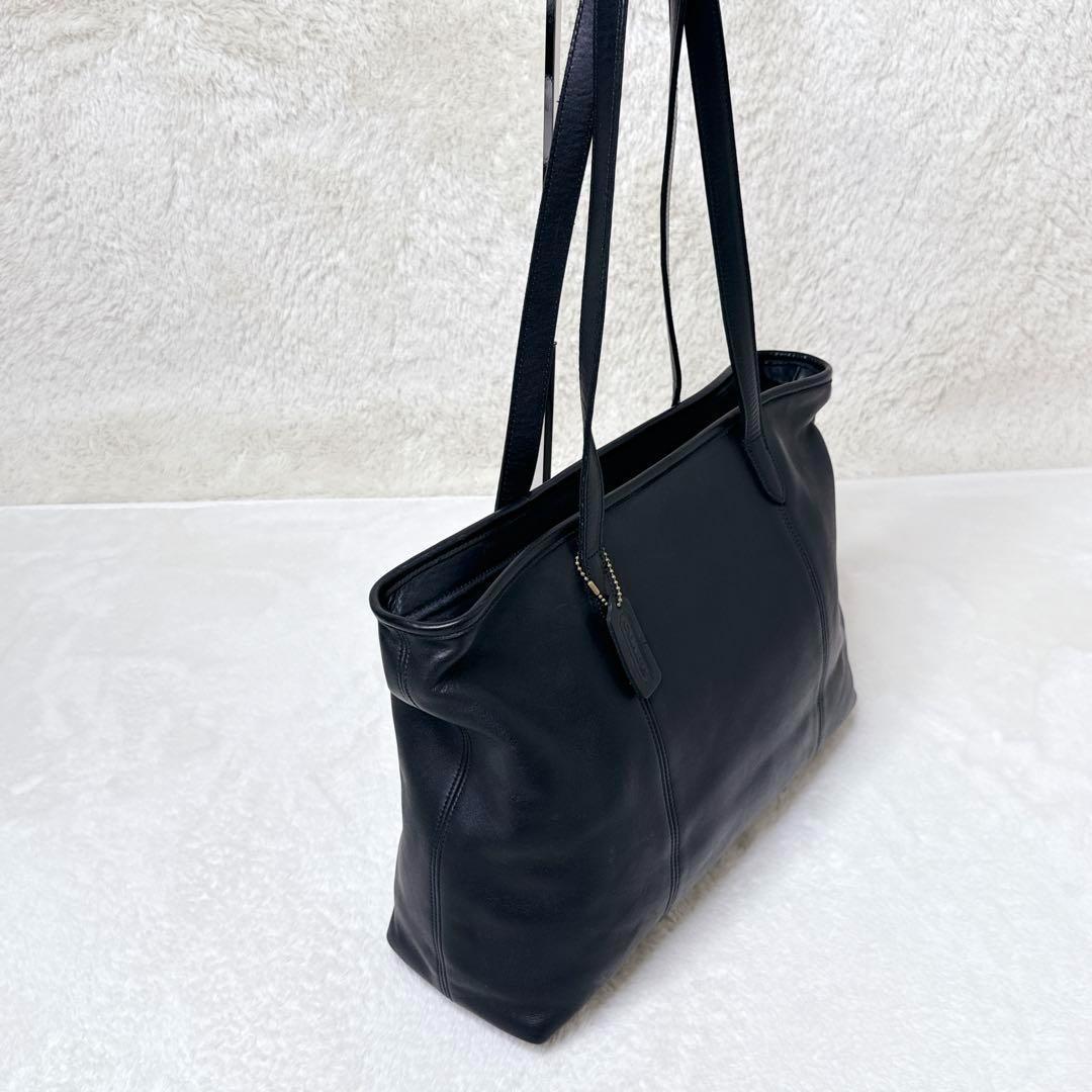 バッグ COACH Old Coach Black 90s Tote Bag rare