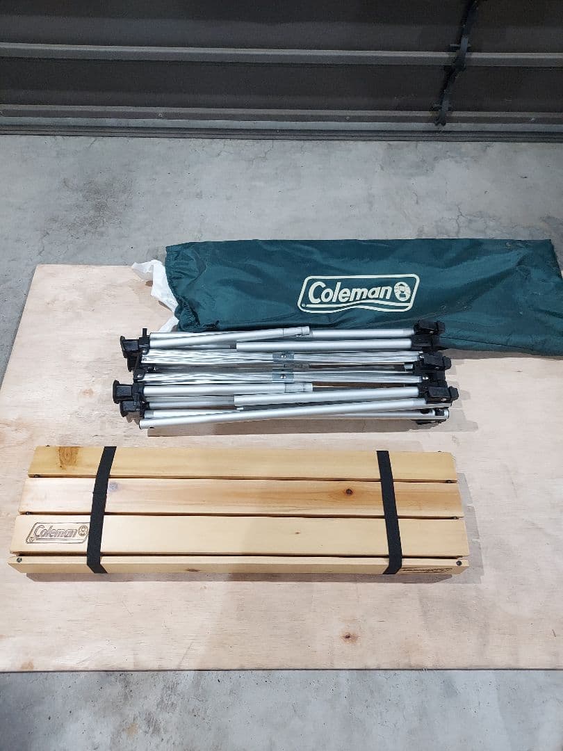 Coleman コールマン ナチュラルウッドロールテーブル110 収納バッグ付き