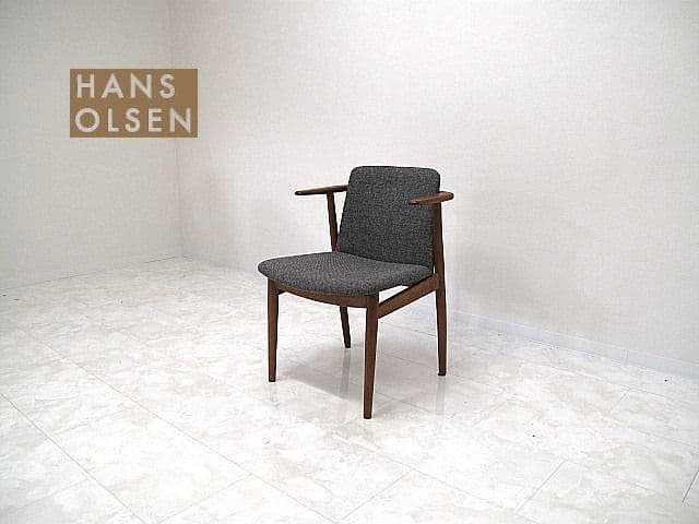 希少品　北欧名作　ハンス・オルセン チーク無垢 アームチェア NAヨルゲンセン社