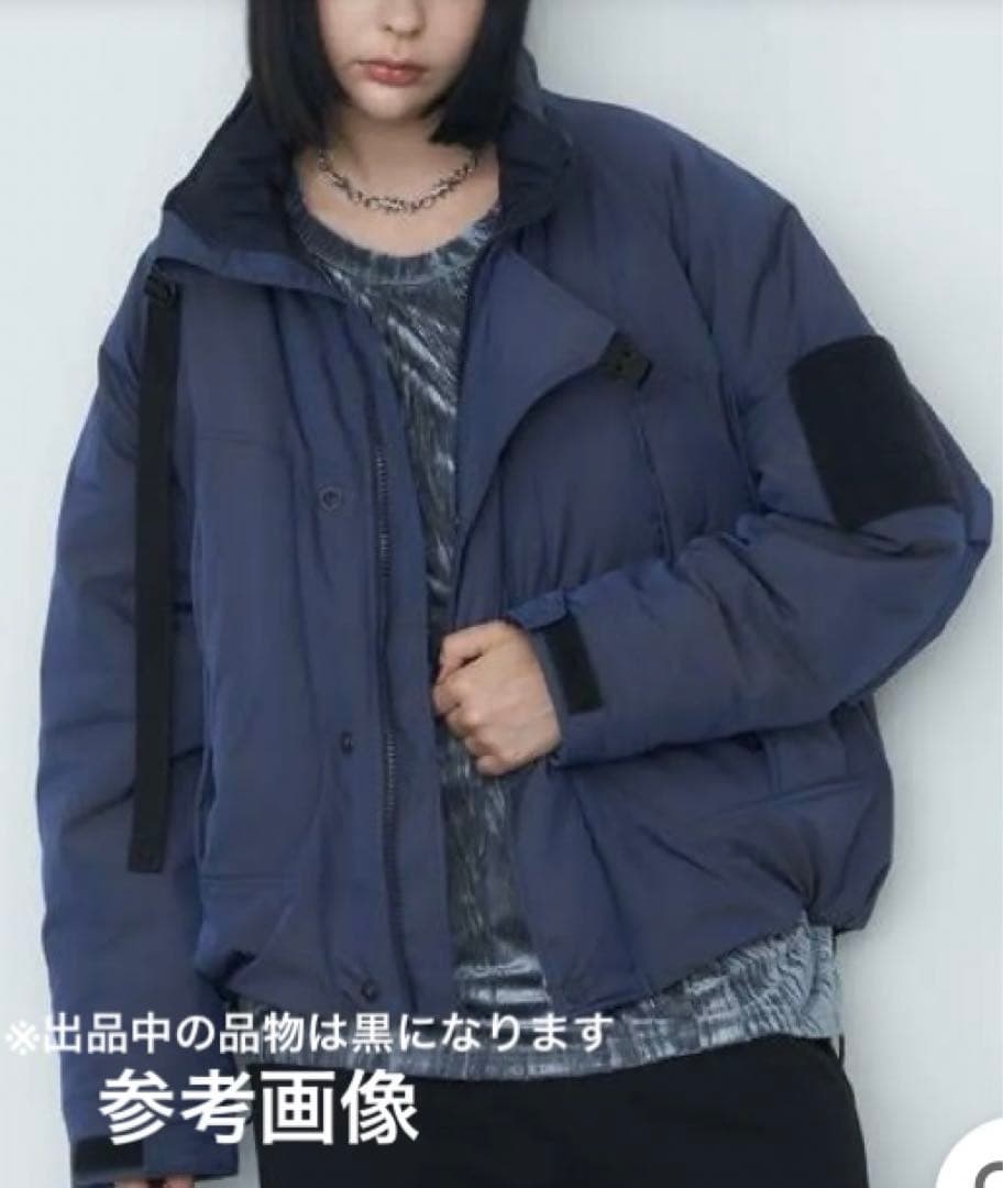 AIVER イリディセントショートモンスターブルゾン　ブラック　L