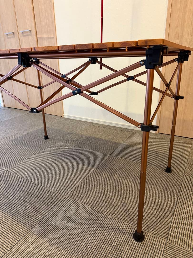 【美品・おまけ付】コールマン ナチュラルウッドロールテーブル クラシック110