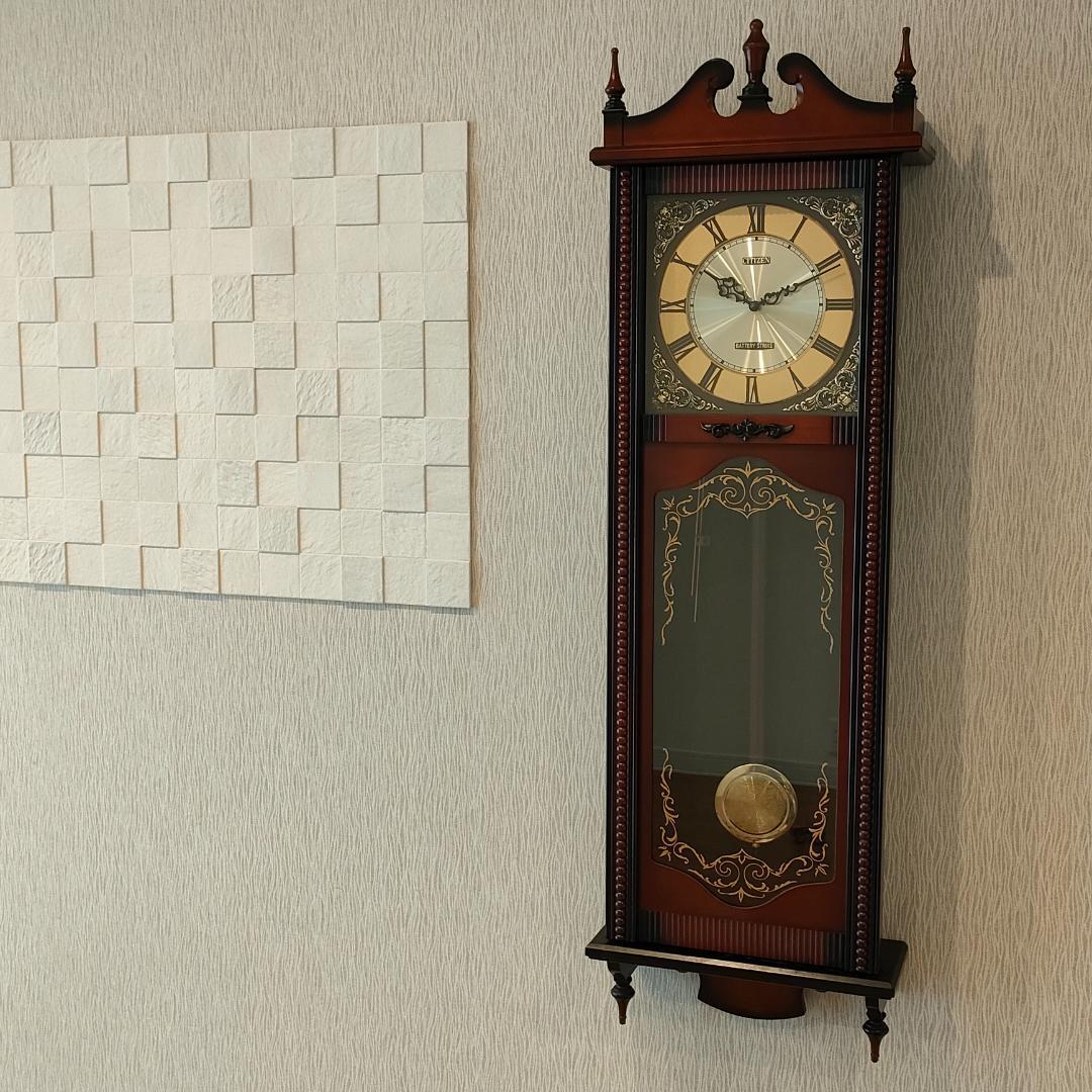 ビンテージCITIZEN　振り子時計　掛時計　柱時計　クラシック S5