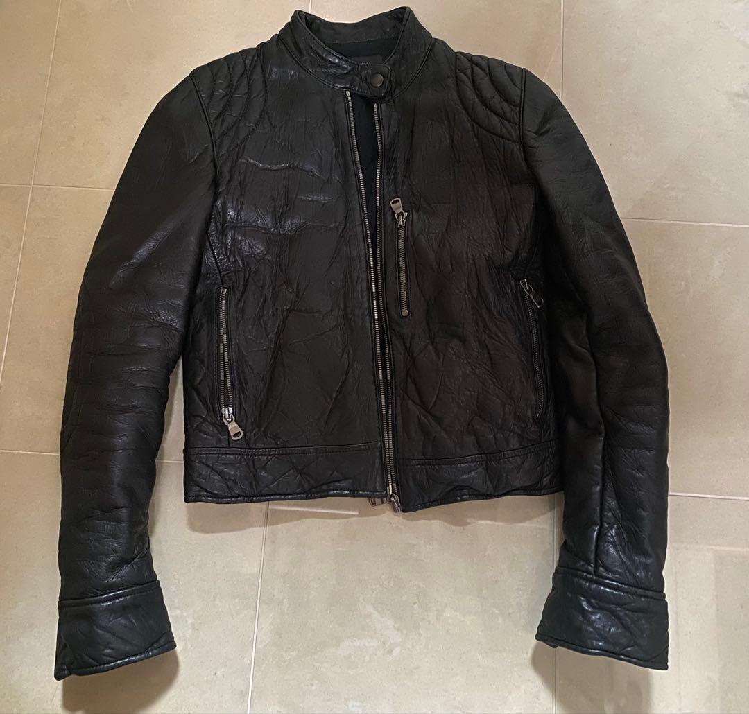 お団子さんサイズ38 JOSEPH ジョゼフ　本革ライダース中綿入り