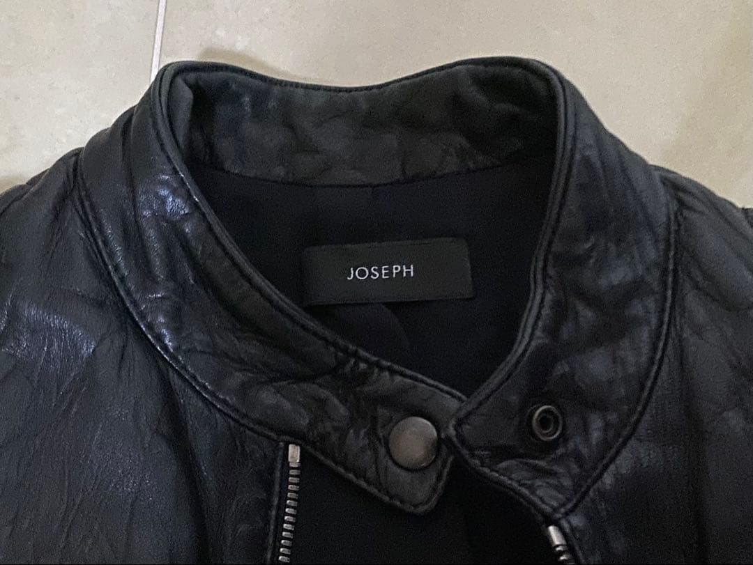 お団子さんサイズ38 JOSEPH ジョゼフ　本革ライダース中綿入り