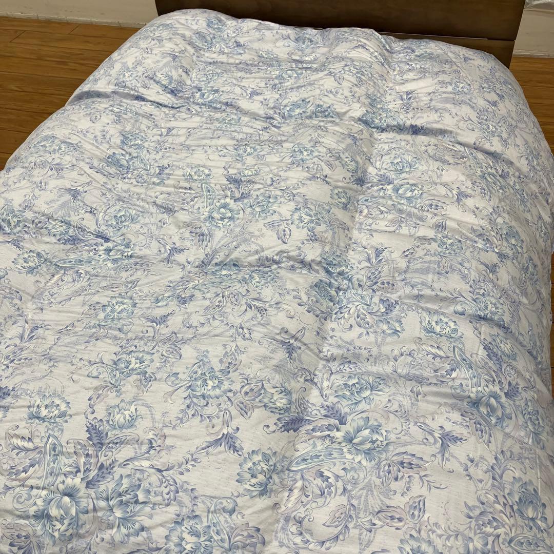 新品　シングルサイズ　羽毛掛け布団　羽毛ふとん　羽毛布団　羽毛掛ふとん　ブルー