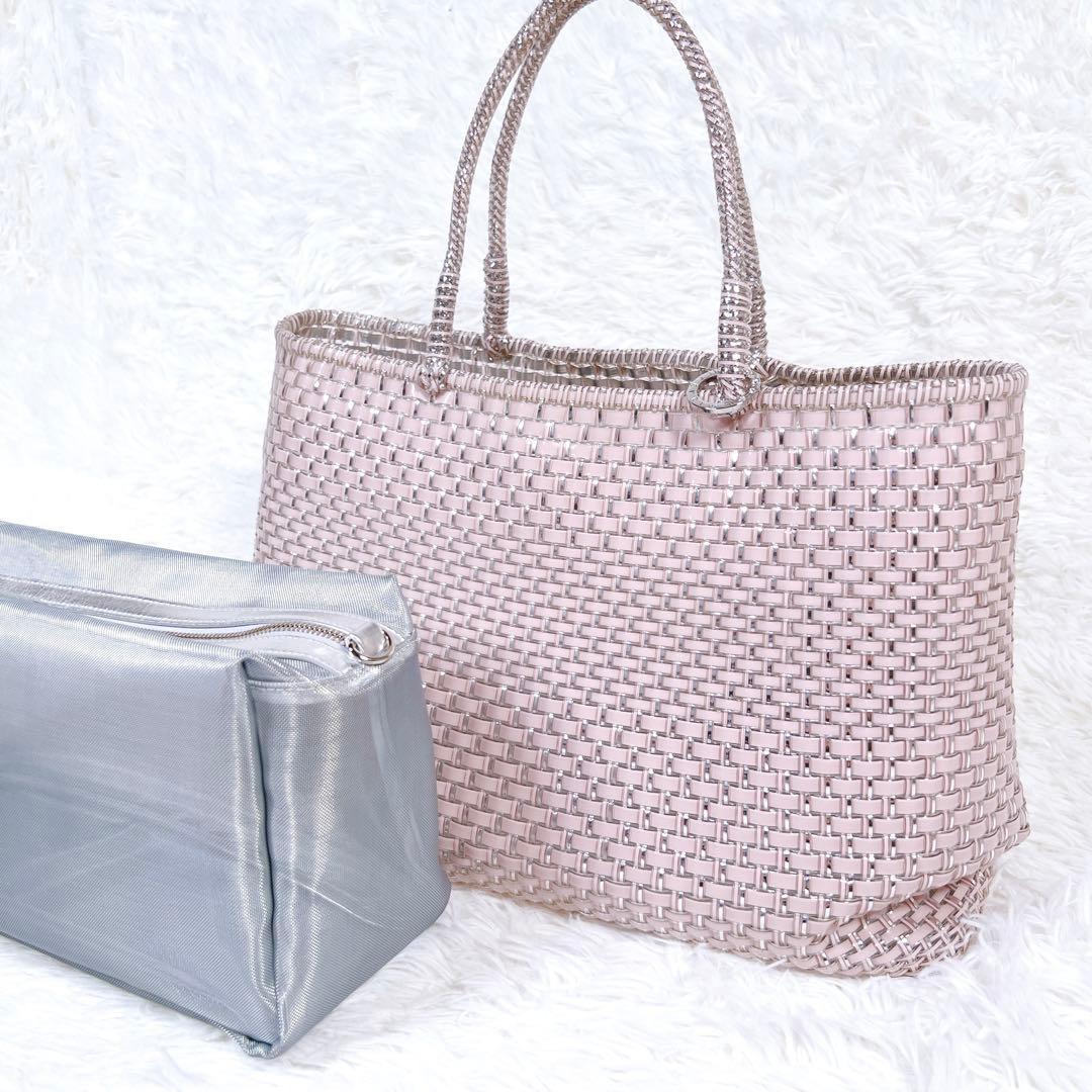 美品✨アンテプリマ イントレッチオ パウダリーピンクシルバー インナーバッグ付