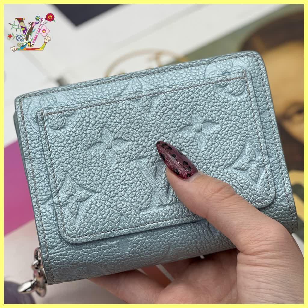 完売品 展示品級 ルイヴィトン アンプラント クレア アズールフロスト 折財布