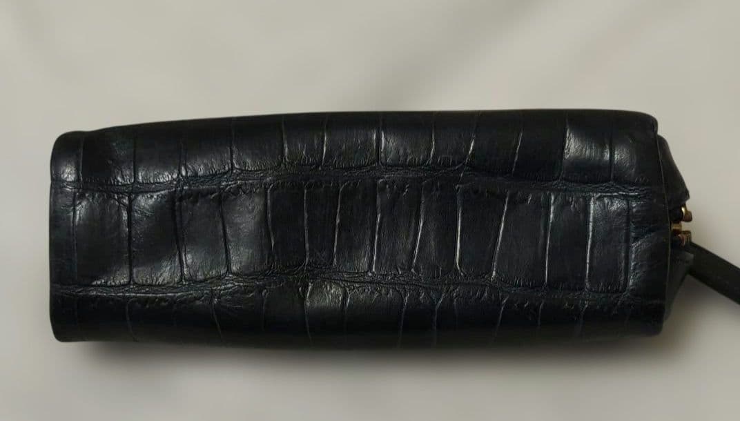 Felisi　フェリージ　クロコ型押しペンケース 724　ネイビー