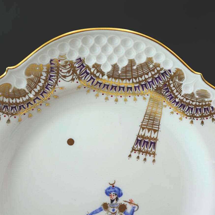 マイセン 千夜一夜物語 アラビアンナイト 飾り皿 「美女に果物篭を渡すサルタン」