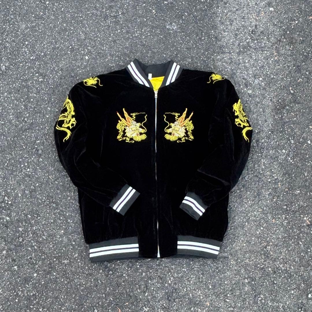 MOON EYES 別珍 龍日本 スカジャン unisex 美品 ベロア