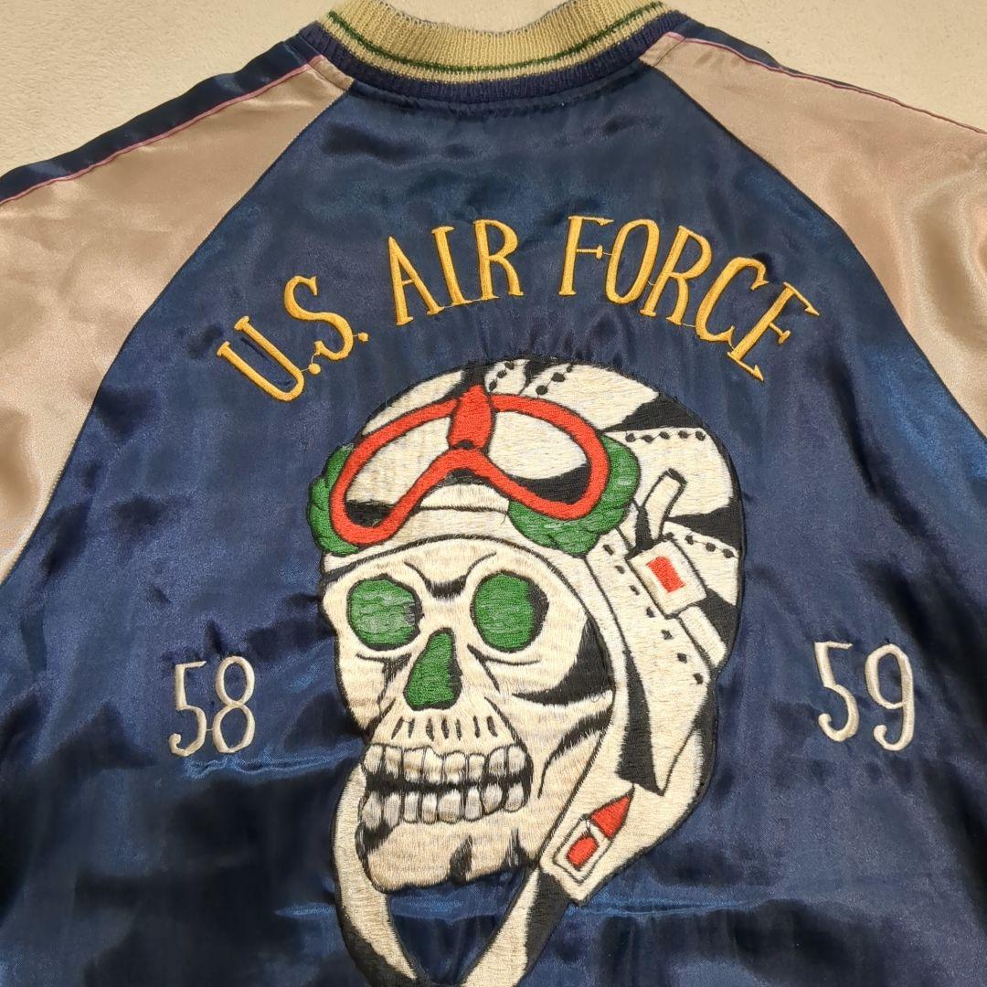 美品 テーラー東洋 スカジャン 舞妓 五重塔 リバーシブル スカル Mサイズ