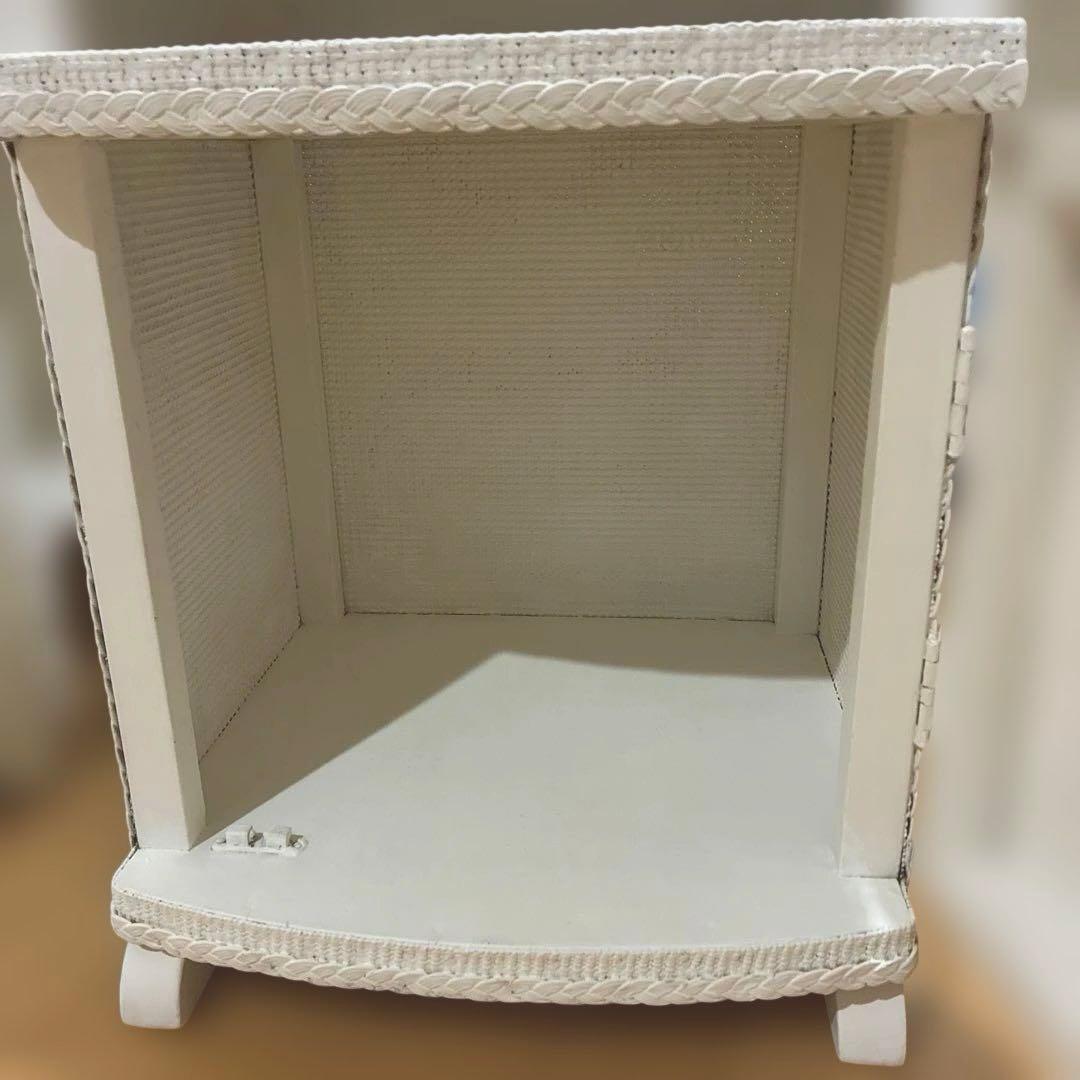 アンティーク家具 ロイドルーム風？　ベッドサイド　キャビネット　ガラストップ