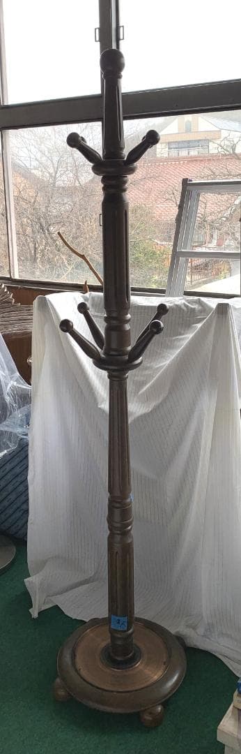 Karimoku カリモク コロニアル 木製ポールハンガー 現状品!!