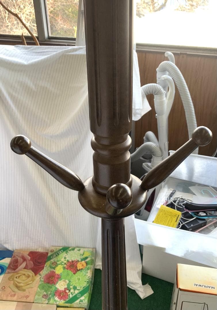 Karimoku カリモク コロニアル 木製ポールハンガー 現状品!!