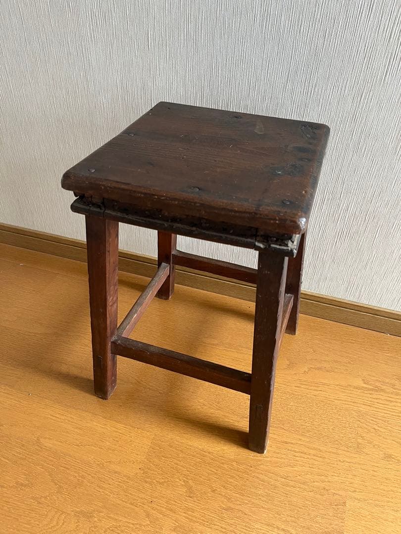 木製スツール　角椅子　チェア　椅子　花台　踏み台