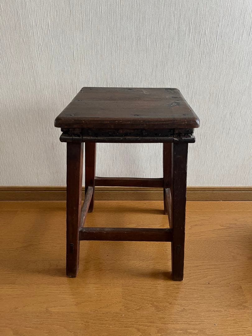 木製スツール　角椅子　チェア　椅子　花台　踏み台