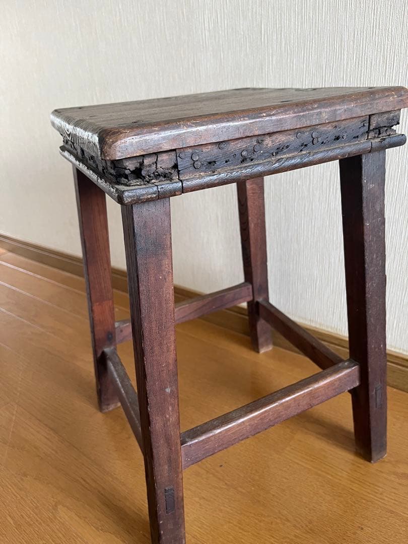 木製スツール　角椅子　チェア　椅子　花台　踏み台