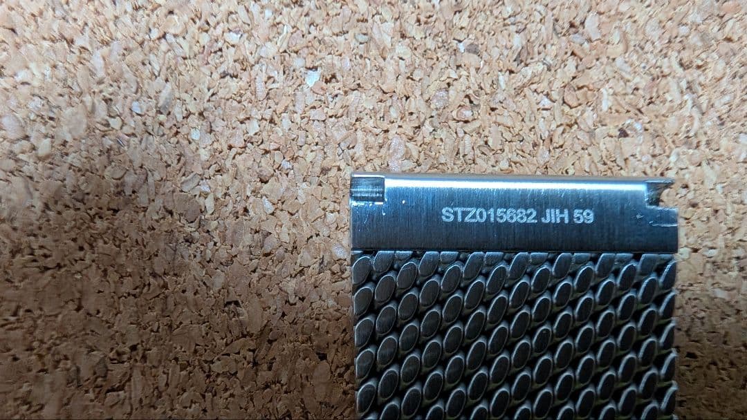 OMEGA ツーピースストラップ ステンレススチール メッシュ ラグ幅20