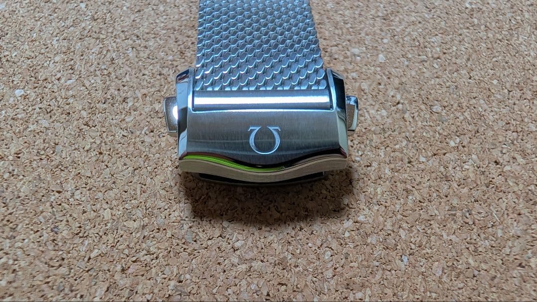 OMEGA ツーピースストラップ ステンレススチール メッシュ ラグ幅20