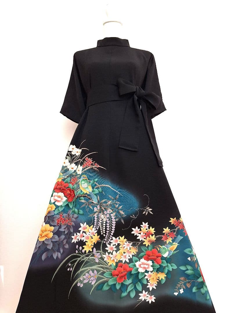 着物リメイクワンピース3690