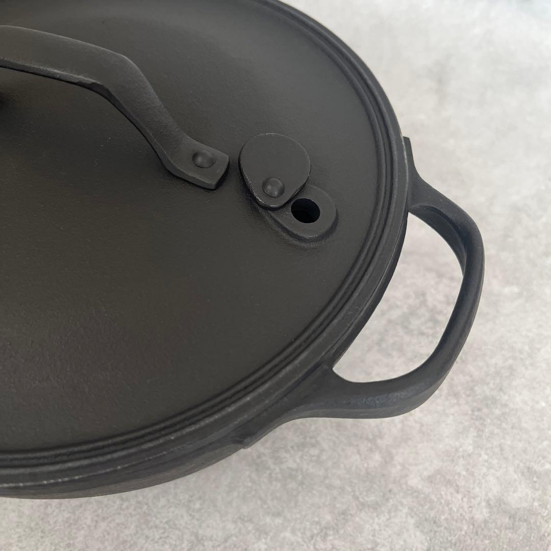 未使用　ガス、IH対応OIGEN 盛栄堂　南部鉄器　丸深 20cm CT-4