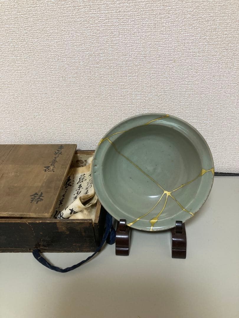 伝世品砧青磁鉢　龍泉窯青磁皿　天龍寺青磁　七官青磁