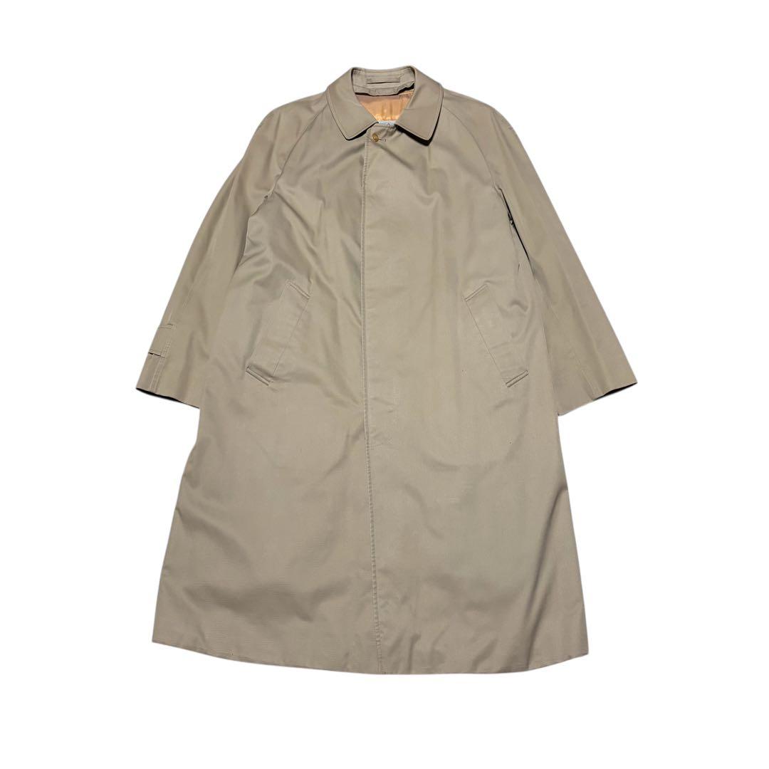 英国製　アクアスキュータム　バルマカーンコート　ステンカラーコート　ライナー付き