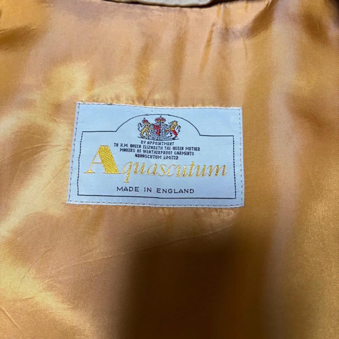 英国製　アクアスキュータム　バルマカーンコート　ステンカラーコート　ライナー付き