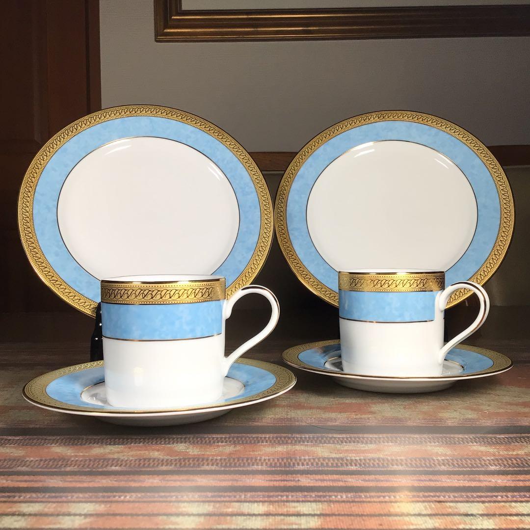 Ashford 『NEPTUNE』　カップ&ソーサー　大きい　中皿　ペア