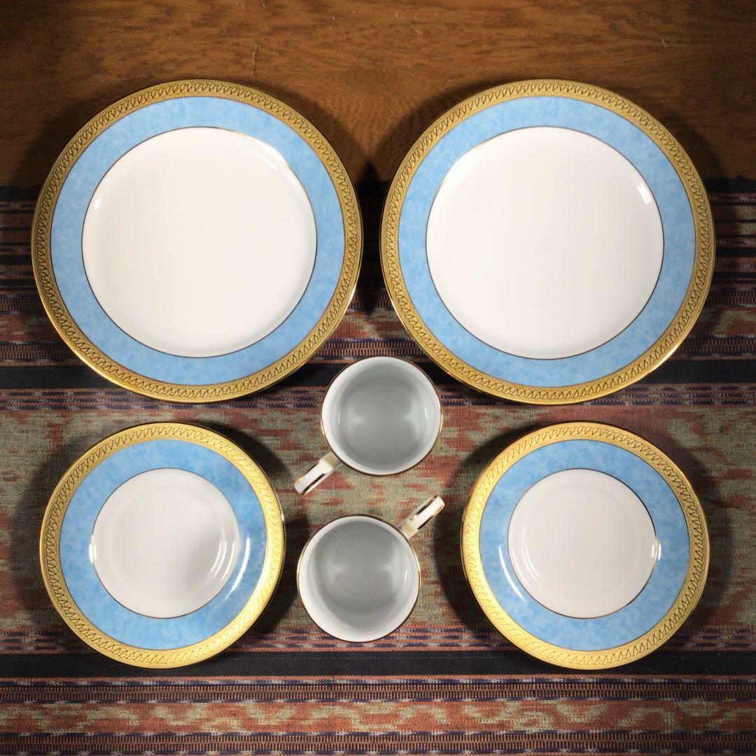 Ashford 『NEPTUNE』　カップ&ソーサー　大きい　中皿　ペア