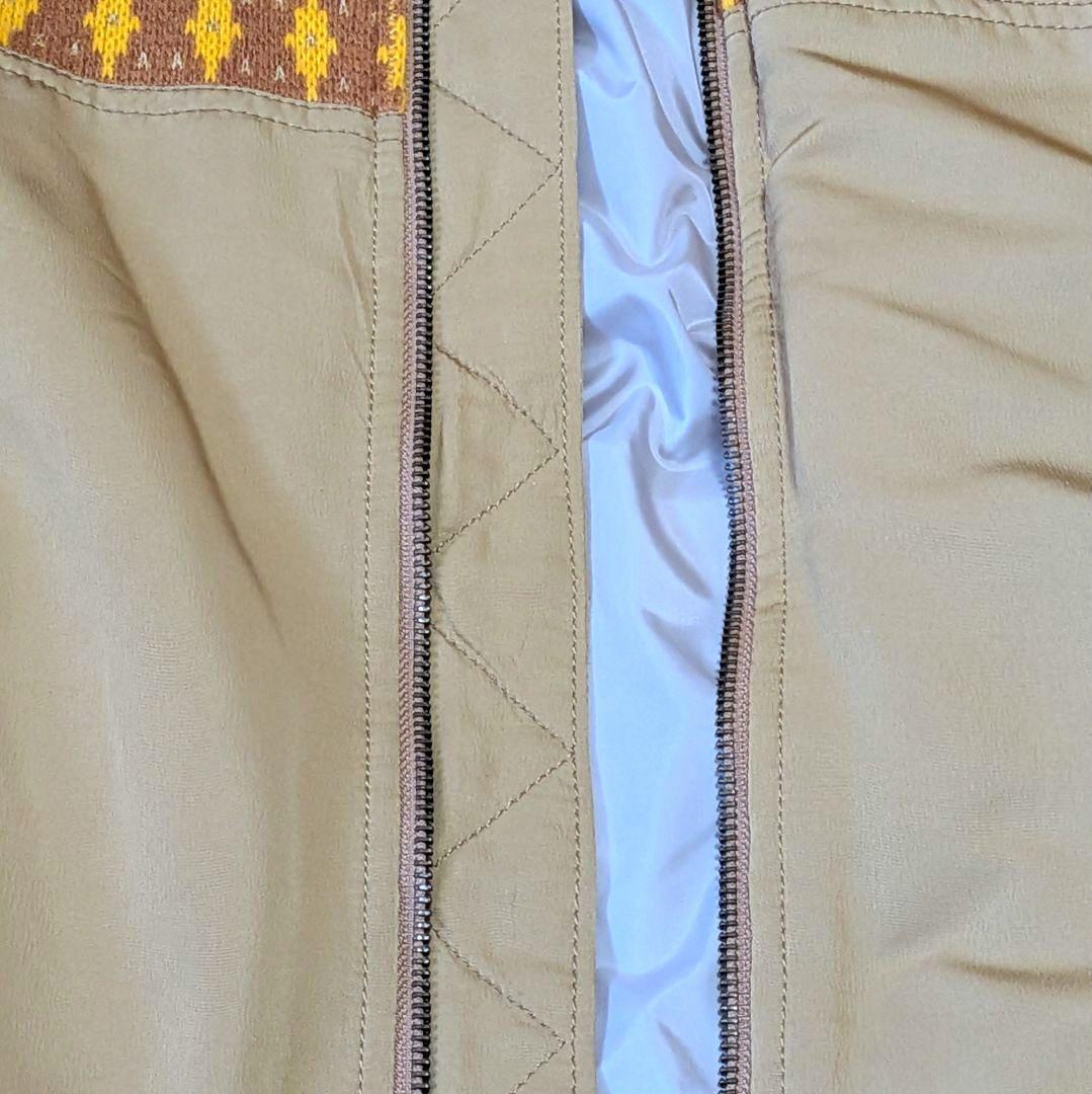 ファイルホーム　中綿 ジップアップブルゾンМ 異素材切替