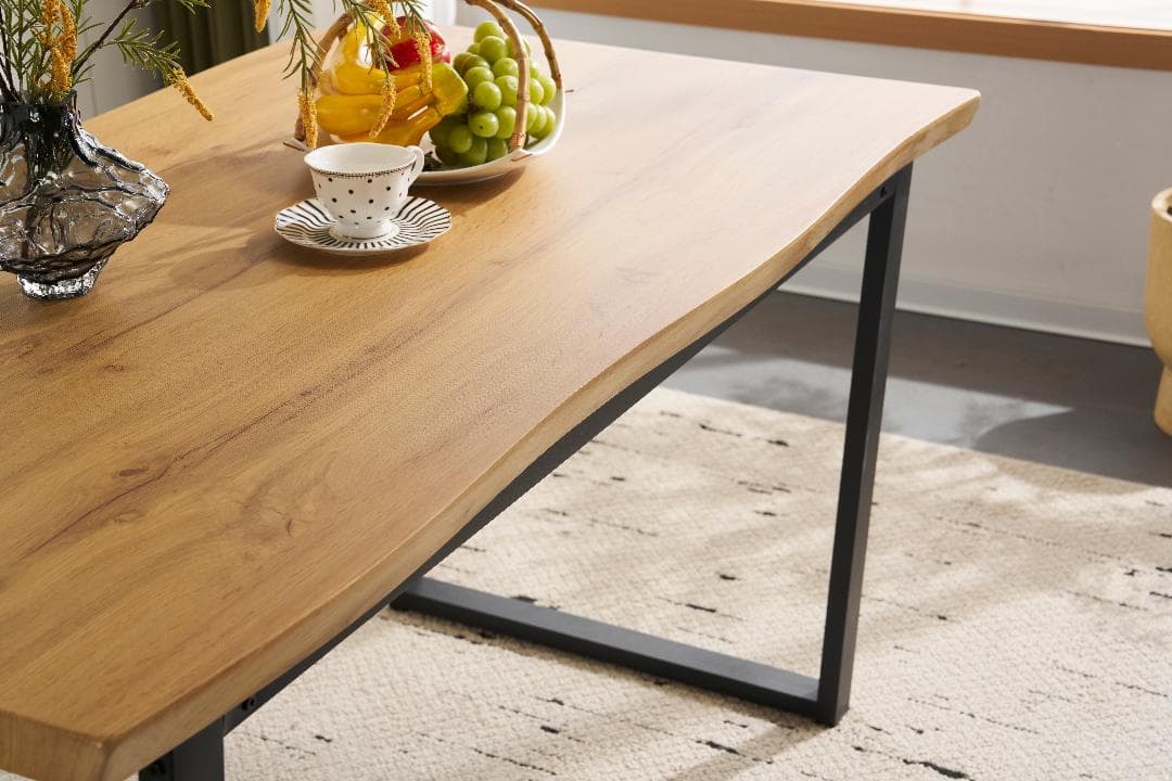 【オーク】ダイニングテーブル 食卓 2・4人用 幅140cm 組立非常に簡単