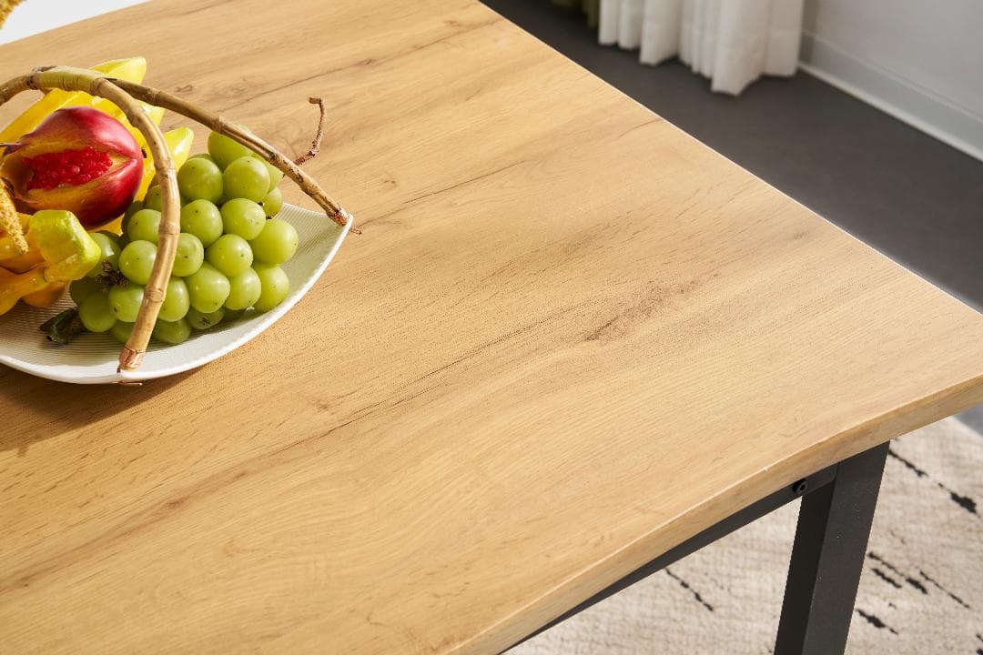 【オーク】ダイニングテーブル 食卓 2・4人用 幅140cm 組立非常に簡単