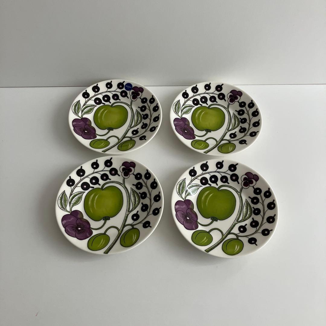 アラビア　パープルパラティッシ 16.5cm プレート４枚　美品バラ売り不可