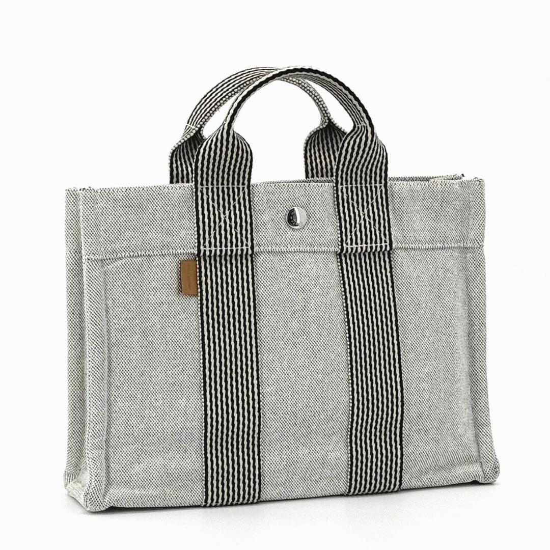 エルメス　ニューフールトゥ PM　トートバッグ　キャンバス　グレー系 【廃盤】