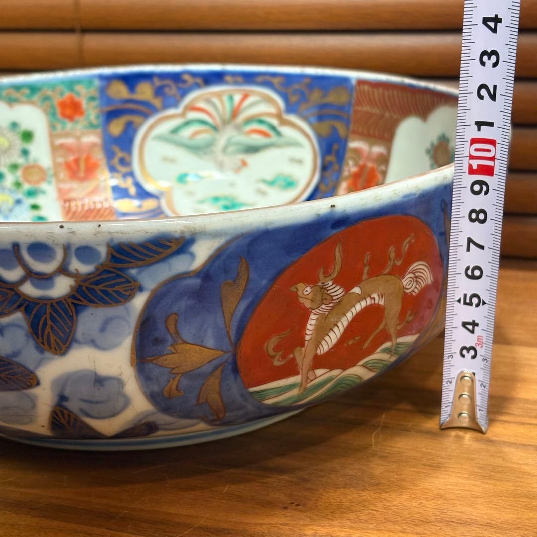 江戸時代　古伊万里　赤絵大鉢