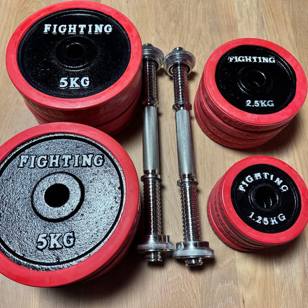 【山ちゃん】FIGHTING ROADラバーダンベル 60KG セット