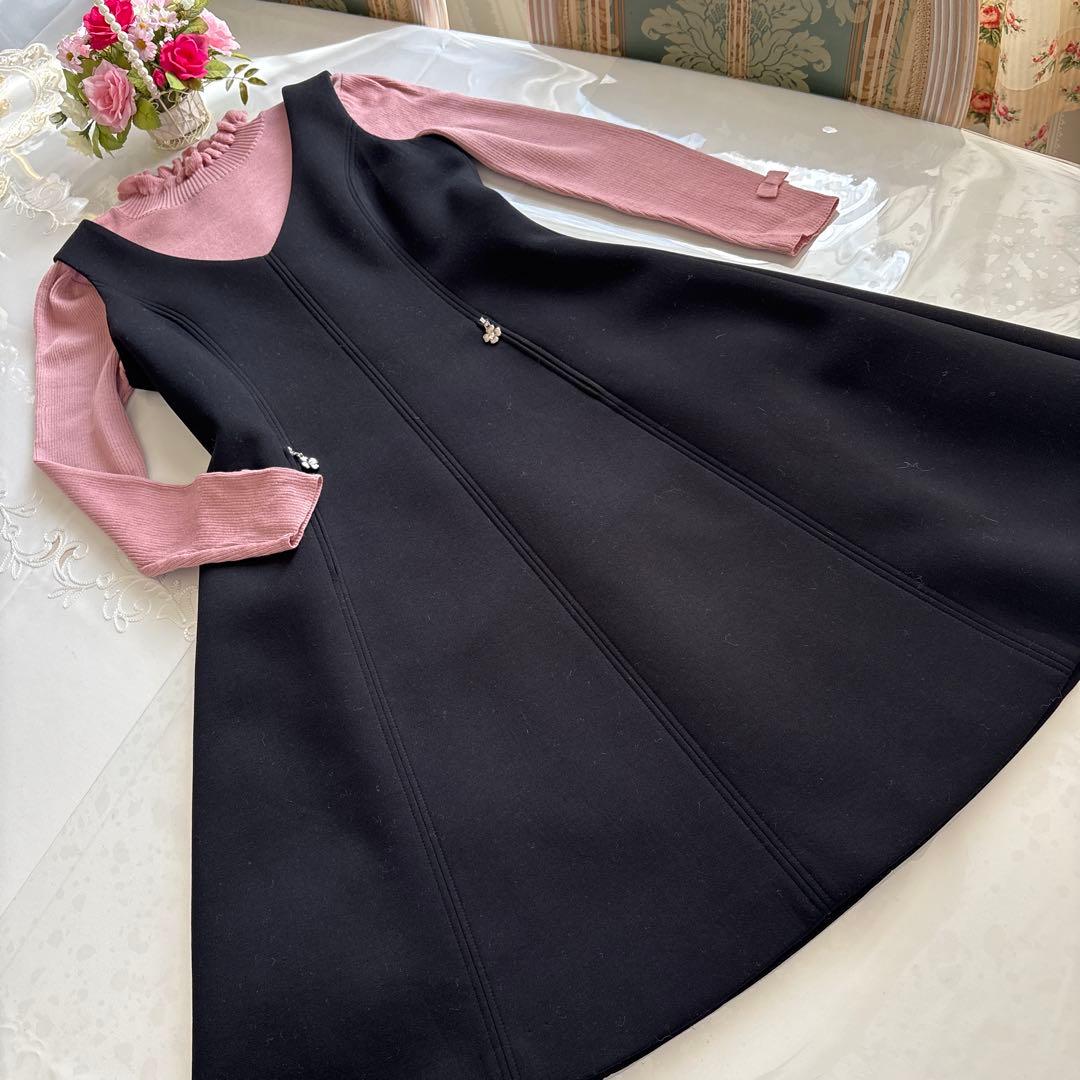 エムズグレイシー　襟元フリルデザインニット 38