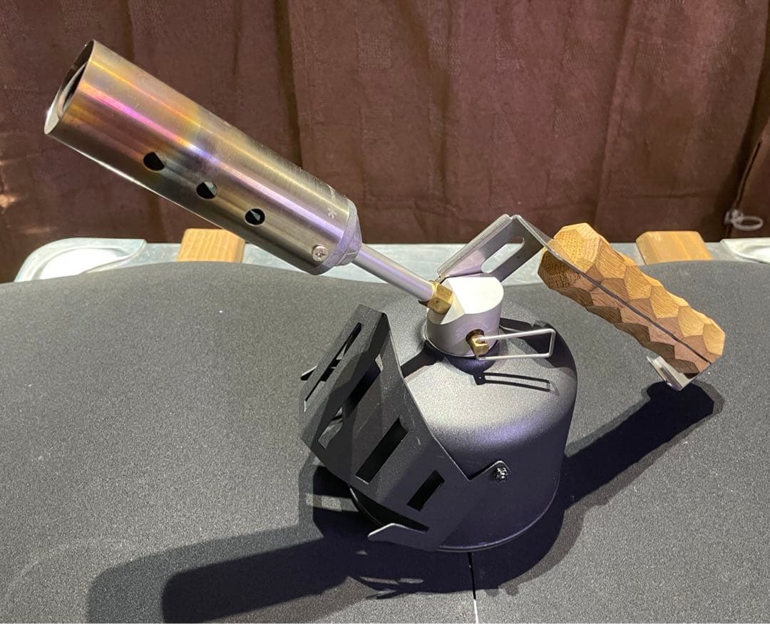 スノーピーク フォールディングトーチ アシモクラフツ 黒騎士OD缶カバーセット